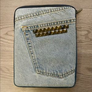 ZeroGravity IPad Case Denim Jean Pocket and Studs